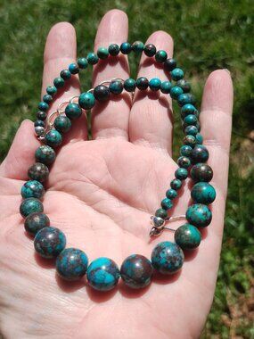 Jay King DTR mine finds graduated bead necklace 925 Sterling Silver NIB